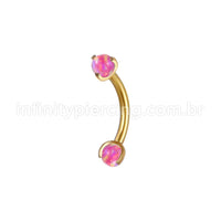 Piercing Microbell Curvo Aço Cirúrgico