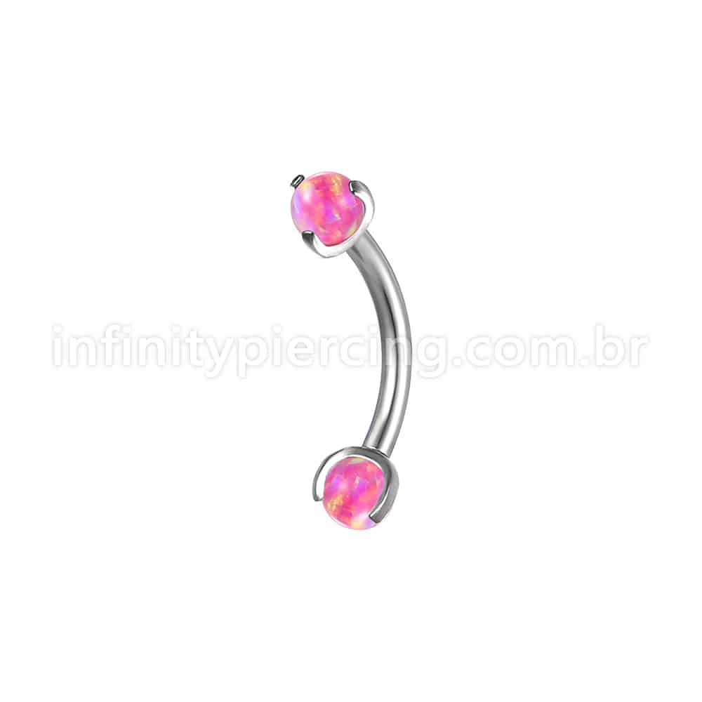 Piercing Microbell Curvo Aço Cirúrgico