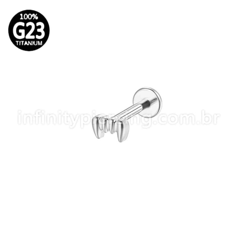 Piercing Labret Titânio Presas