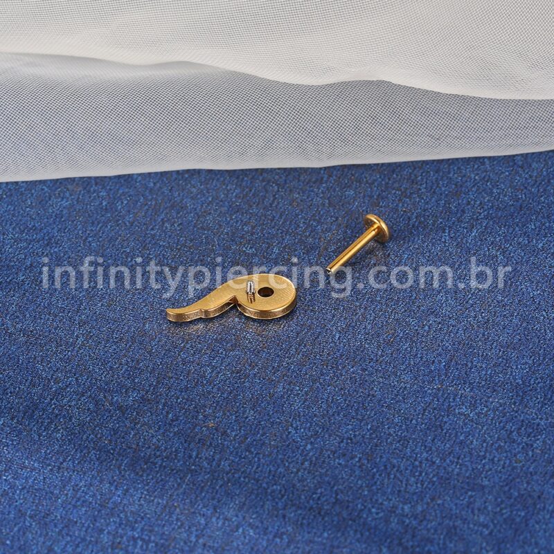 Piercing Labret Aço Cirúrgico Com Zircônia Cravejada