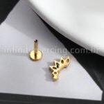 Piercing Labret Titânio Cluster Zircônia