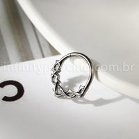 Piercing Argola Titânio Detalhada Espinhos