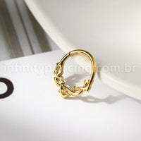Piercing Argola Titânio Detalhada Espinhos