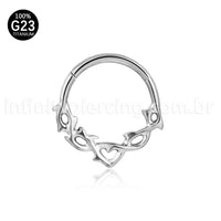 Piercing Argola Titânio Detalhada Espinhos