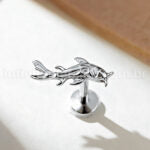 Piercing Labret Titânio Peixe