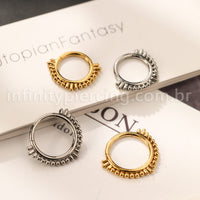 Piercing Argola Titânio Segmento Articulado Bolinhas