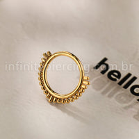 Piercing Argola Titânio Segmento Articulado Bolinhas