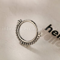 Piercing Argola Titânio Segmento Articulado Bolinhas