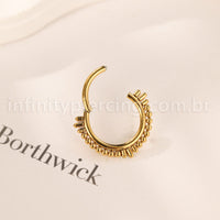 Piercing Argola Titânio Segmento Articulado Bolinhas