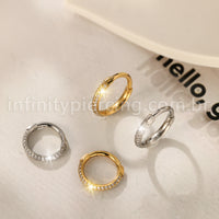 Piercing Argola Titânio Com Zircônia Lateral
