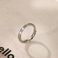 Piercing Argola Titânio Com Zircônia Lateral