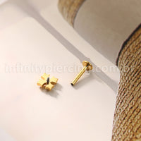 Piercing Labret Titânio Flor 4 Pontas