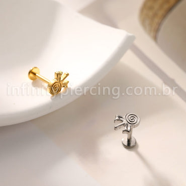Piercing Labret Titânio Pirulito
