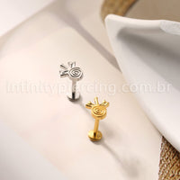 Piercing Labret Titânio Pirulito