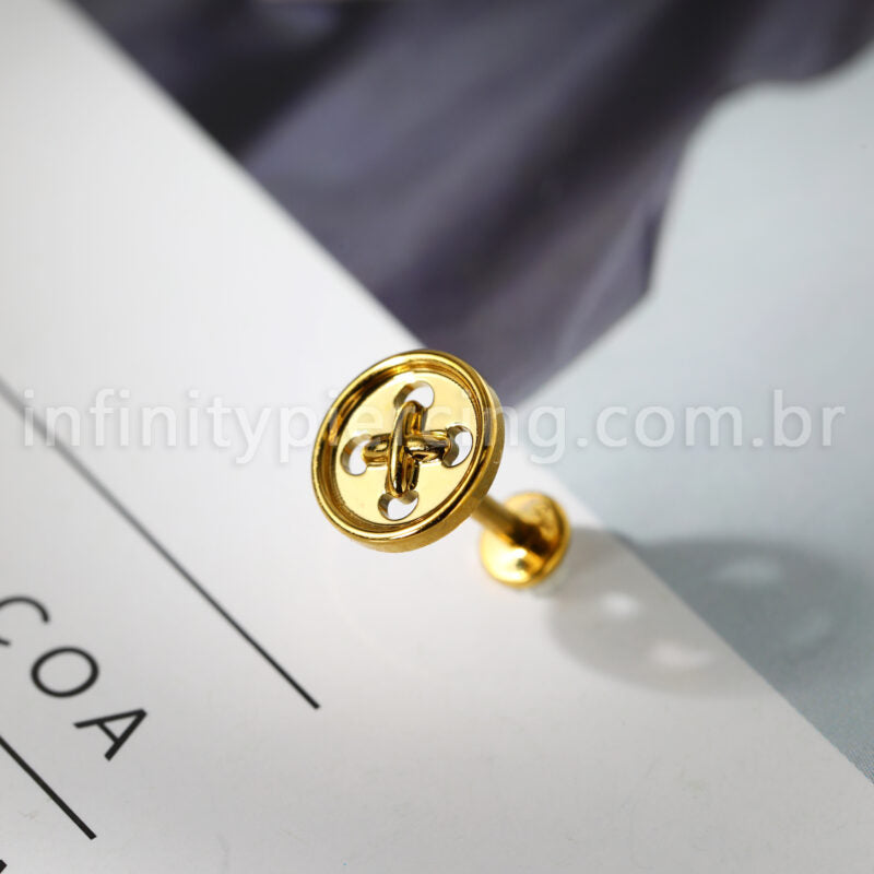 Piercing Labret Titânio Botão