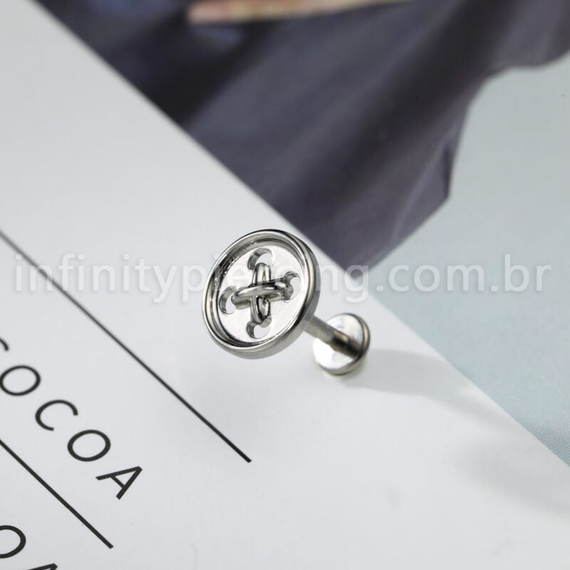 Piercing Labret Titânio Botão