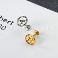 Piercing Labret Titânio Botão