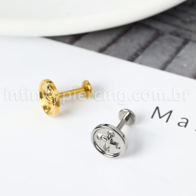 Piercing Labret Titânio Botão