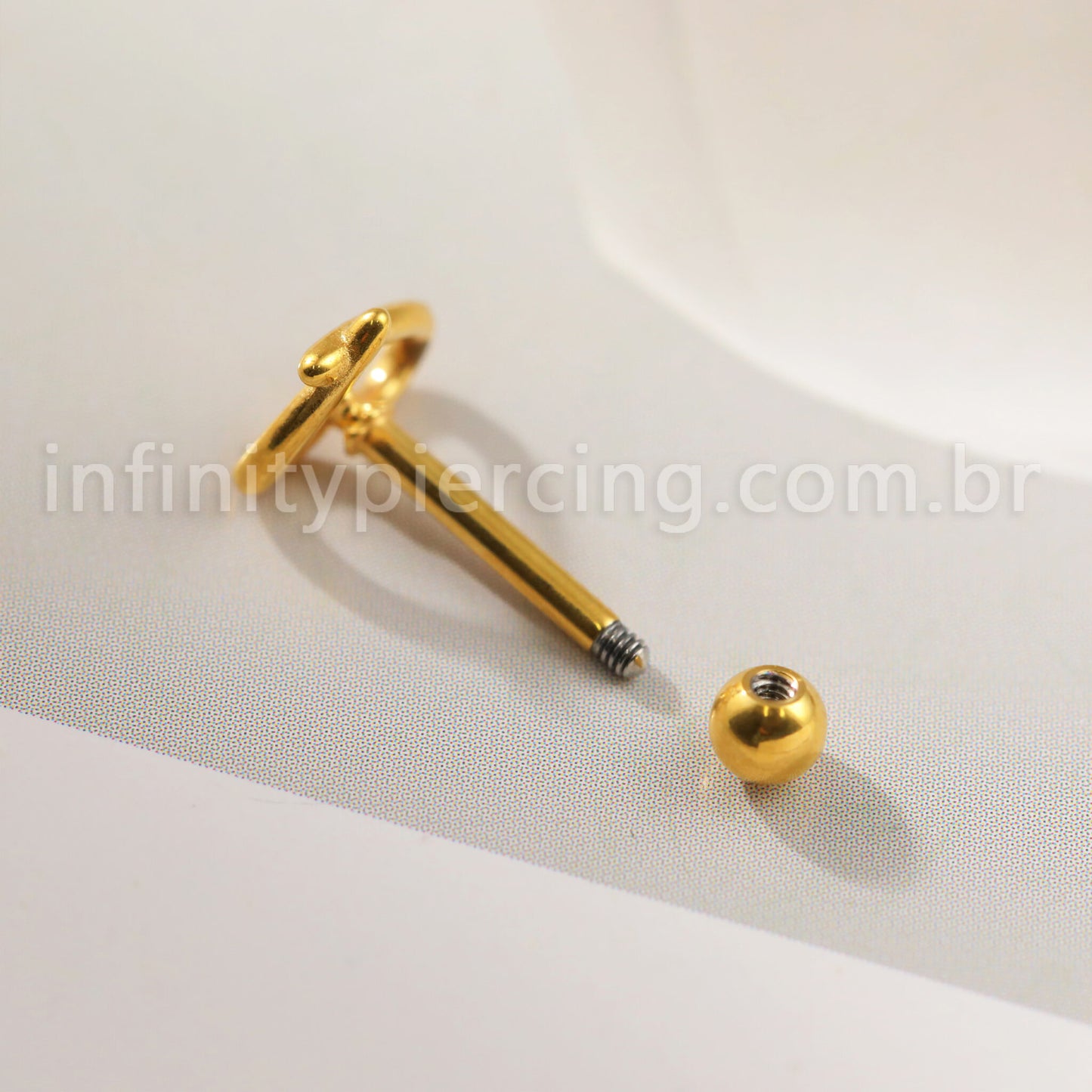 Piercing Minibarbell Aço Cirúrgico Coração Liso
