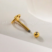 Piercing Minibarbell Aço Cirúrgico Coração Liso