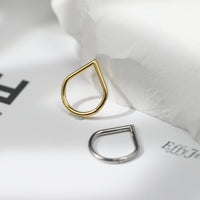 Argola de Nariz em Titânio com Acabamento Minimalista e Brilho Sofisticado
