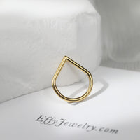 Argola de Nariz em Titânio com Acabamento Minimalista e Brilho Sofisticado