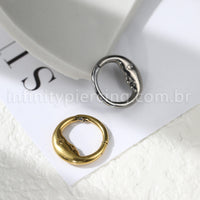 Piercing Argola Titânio Segmento Articulado Lua