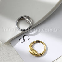 Piercing Argola Titânio Segmento Articulado Lua