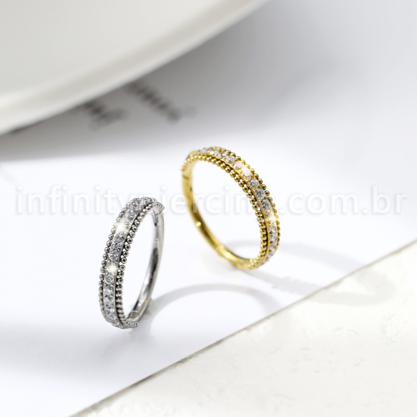 Piercing Argola  Titânio Segmento Articulado Indiano
