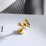 Piercing Labret Titânio Borboleta Detalhes