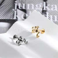 Piercing Labret Titânio Sapo