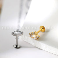 Piercing Labret Olho Titânio Zircônia