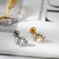 Piercing Labret Olho Titânio Zircônia