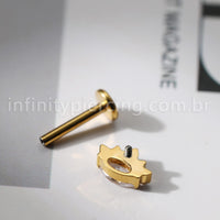 Piercing Labret Olho Titânio Zircônia