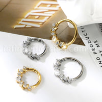 Piercing Argola Titânio Zircônia Cravejada