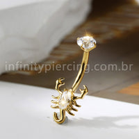 Piercing Banana Escorpião Titânio Zircônia