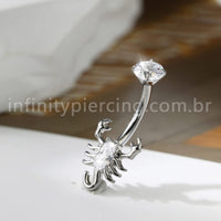 Piercing Banana Escorpião Titânio Zircônia