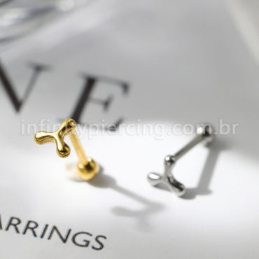 Piercing Minibarbell Aço Cirúrgico Três Lados