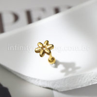 Piercing Barbell Aço Cirúrgico Flor