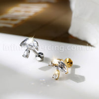 Piercing Labret Cogumelo Titânio Zircônia