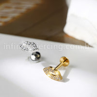 Piercing Labret Boca Titânio Zircônia