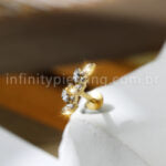 Piercing Labret Galho Titânio Zircônia