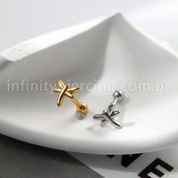 Piercing Minibarbell Aço Cirúrgico Libélula
