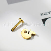Piercing Labret Maçã Titânio Zircônia