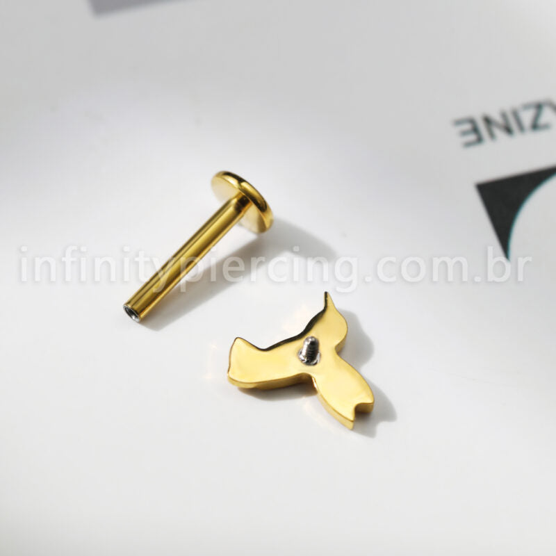 Piercing Labret Titânio Beija Flor Zircônia