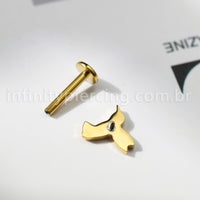 Piercing Labret Titânio Beija Flor Zircônia