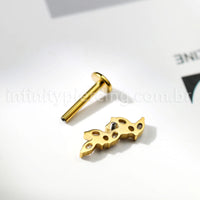 Piercing Labret Galho Titânio Zircônia