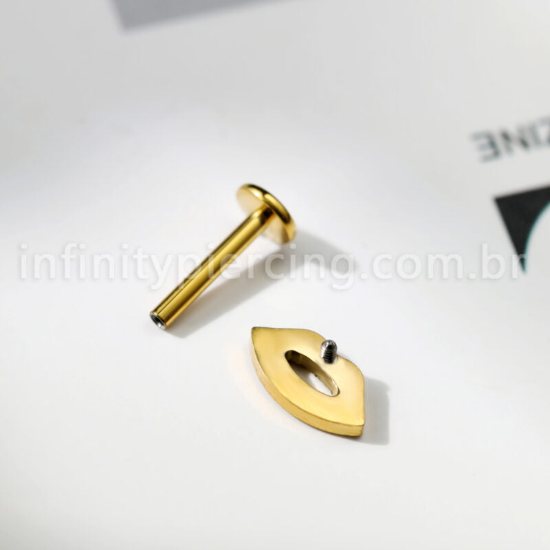 Piercing Labret Boca Titânio Zircônia