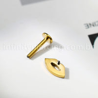 Piercing Labret Boca Titânio Zircônia