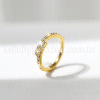 Piercing Argola Titânio Zircônia Cravejada
